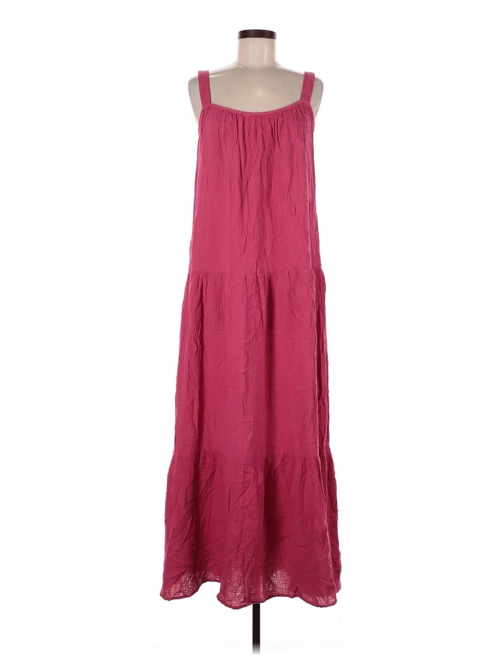BB Dakota Hot Pink Tiered Maxi Sundress